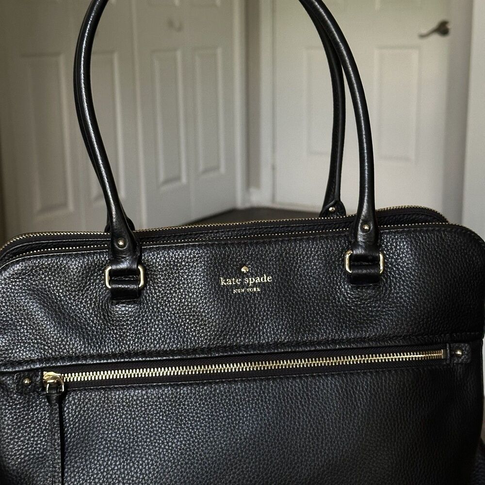 Kate Spade Black Pebbled Leather Tote Bag - Picture 5 of 16
